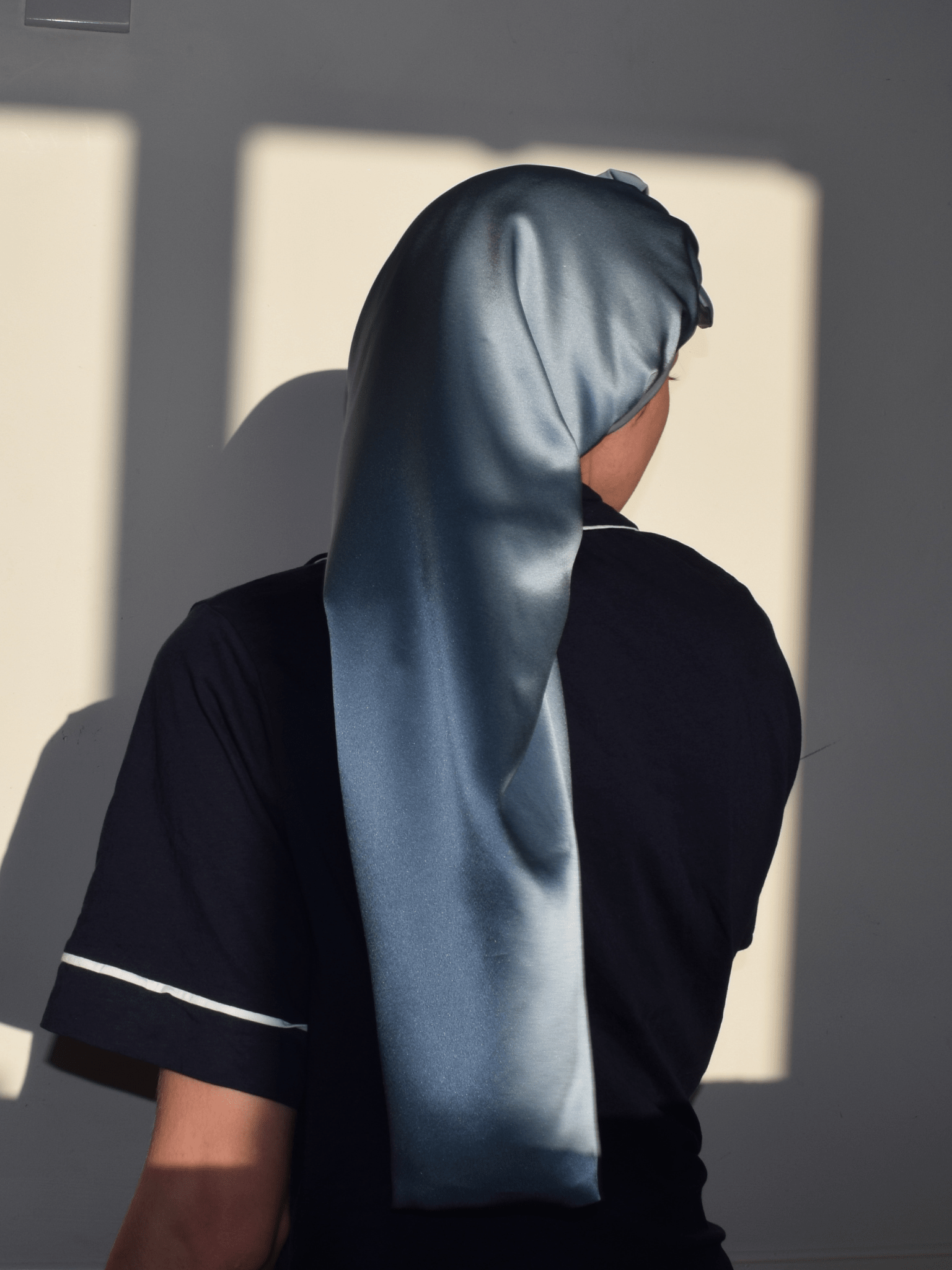 LONG 22 Momme Mulberry Silk Charmeuse Weave Bonnet for Long Hair